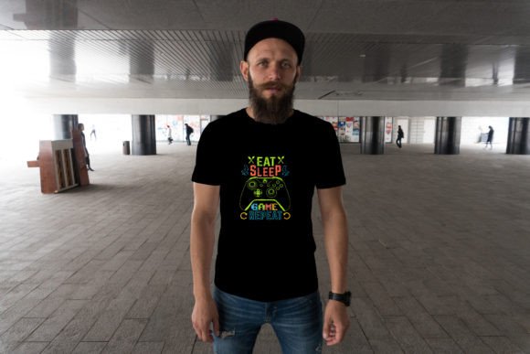 Eat Sleep Game Repeat, Gaming T-shirt Svg: A Creative and Practical Design Solution
