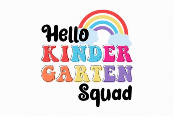 Hello Kindergarten Squad Sublimation: A Versatile Digital Clip Art Resource