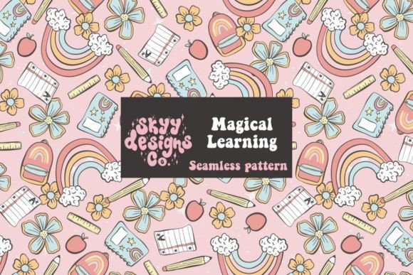 Magical Learning School Seamless Pattern: A Trendy Design for Back to School Creativity