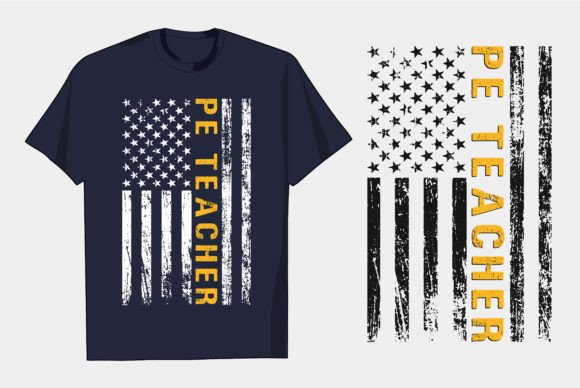 Pe Teacher with American Flag Design
