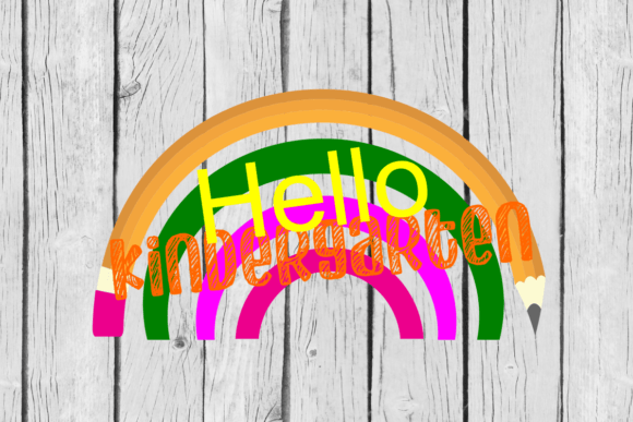 Sublimation Rainbow Hello Kindergarten